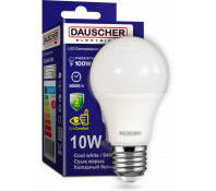 Лампа LED A60 10W  E27 6400К 90lm/w  (DAUSCHER)