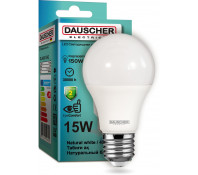 Лампа LED A60 15W  E27 4200К 90lm/w (DAUSCHER)