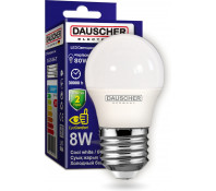 Лампа LED G45 8W    E27 6500K 90lm/w (DAUSCHER)